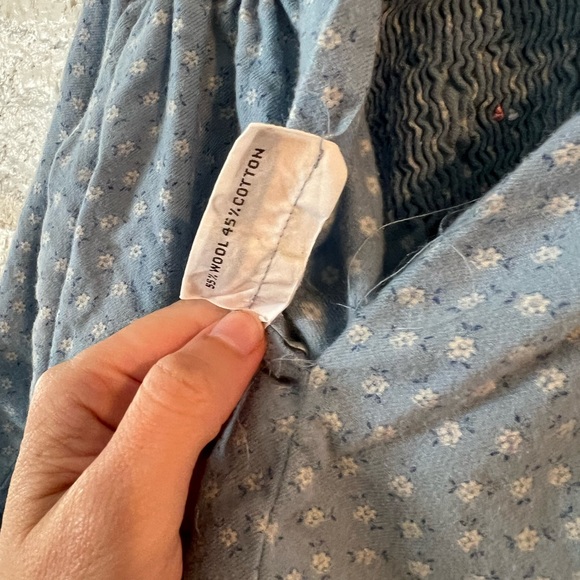 Vintage Blue Long-Sleeve Kids Dress - Picture 4 of 4